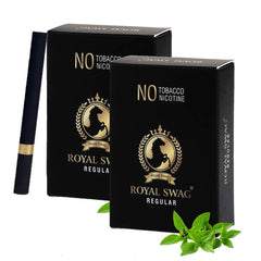Royal Swag Ayurvedic & Herbal Smokes Cigarettes - Tobacco And Nicotine Free (Regular Flavored Pack Of 20 Smoke, Shot-1)