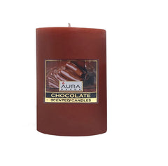 CHOCOLATE HIGHLY FRAGRANCE PILLAR CANDLE 4INCH | FOR HOME DECOR CANDLE