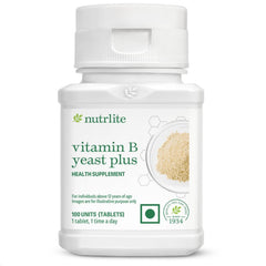 Nutrlite Vitamin B With Yeast Plus , Provides Energy & Helps Nervous System Support | 100 Tablets , 150gm 0.3lbs