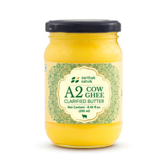 100% Natural A2 Cow Ghee Desi By Sarthak Satvik | Nutrient Rich Ghee Made With Traditional Binola Method Good For Heart Health | (250ml) 8.4 Ounce | Jar Pack
