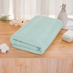 Linear Microfiber Bath Towel & Hand Towel 300 Gsm | Microfiber Bath Towels For Large Size For Men & Women (Green)