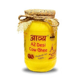 Pure A2 Desi Cow Ghee By Aavya | Rich In Nutrients & Strong Aroma Pure Desi Ghee Good For Improve Body Immunity | (1 Litr) 33.8 Ounce | Jar Pack