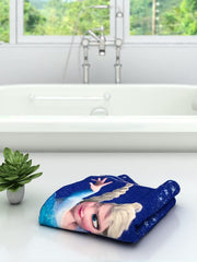 Athom Living Elsa Design Kids Cotton Bath Towel 300 Gsm | Soft & Skin-Friendly, Quick Absorbent, Lightweight, Durable, Easy Care Washable Towel