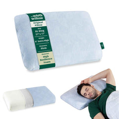 Soft Pillow For Neck Pain, Engineered Latex Soft Pillow - King Size - 6 Inch | Cervical Thick Pillow For Sleeping | Orthopedic Bed Pillow For Back & Side Sleepers, Washable Cover