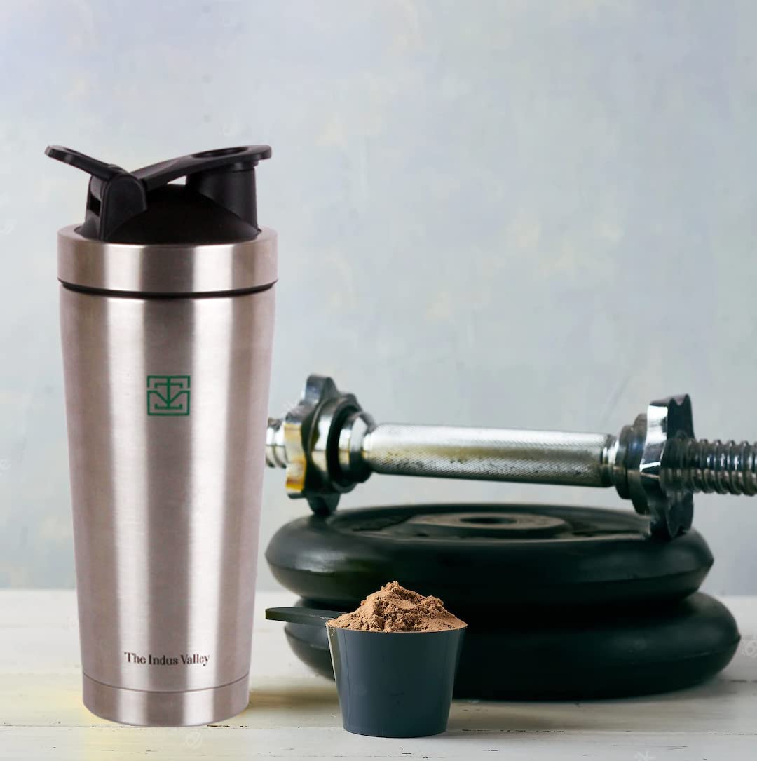 Vacuum Insulated Stainless Steel Gym Shaker Bottle With Steel Agitator For Pre Workout - 750ml, 7.2 Inch, Protein Sipper, Shaker Bottle | Durable, BPA Free, 100% Leak Proof Vacuum Insulated Stainless Steel Gym Shaker Bottle With Steel Agitator For Pre Workout - 750ml, 7.2 Inch, Protein Sipper, Shaker Bottle | Durable, BPA Free, 100% Leak Proof