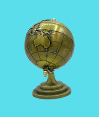 Feng Shui Metal Globe For Office Table World Map For Success & Prosperity Vastu Globe For Positive Energy Good Luck, Remedy For Home Children Study Table & Office (Metal Globe) Pack Of 1