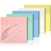 250 Sheet Transparent Sticky Notes - 5 Color Pad X 50 Notes | Sticky Notes, Waterproof Translucent