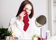 Jenny Denial 100% Cotton Soft Face Towel 1300 Gsm | Super Absorvent & Quick Dry - Pack Of 10 Pcs (Red)