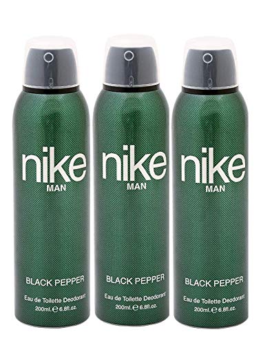 Nike Black Pepper Eau De Toilette Long Lasting Deodorant Body Spray 600ml 20.2 Fl.oz. Pack Of 3| Perfect Aniverssary Gift Set For Husband Nike Black Pepper Eau De Toilette Long Lasting Deodorant Body Spray 600ml 20.2 Fl.oz. Pack Of 3| Perfect Aniverssary Gift Set For Husband