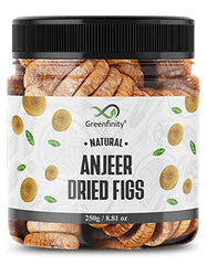 Natural Dried Figs Afghani Anjeer By GreenFinity 250gm, | Natural Sweet Flavor Anjeer Dry Fruits Anjeer Jar | 8.8 Ounce | Pack Of 1