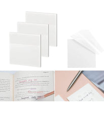 Transparent Sticky Notes Pad, Self-Adhesive Waterproof Translucent Sticky Notes - Clear