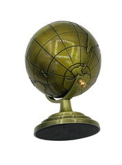 Globe Educational Political World Globe With Metal Finish, Home Decor, Office Decor, Gift For Students Green 12" Inch, Pack Of 1