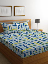 100% Cotton Double Bedsheets With 2 King Size Pillow Covers - 90 X 100 Inches, Multicolor | Double Bed Breathable & Wrinkle Free - Ultra Soft 180 Thread Count Super Soft