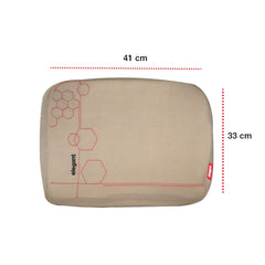 Memory Foam Pillow, Cushion For Car, Office, Chairs, Lumbar Support, Zig Beige | Removable Covering For Easy Washing, Reading Use | Back Support Pillow, Soft Pillow - Pack Of 1