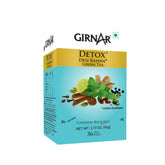 Girnar Detox Desi Kahwa Green Tea - 90gm, 3.17 Ounce, 36 Individually Foil Wrapped Tea Bags | ?No Artificial Colors, No Artificial Flavor, No Preservatives - Low Caffeine Green Tea