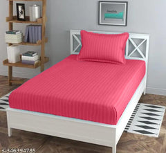 Premium Single Bedsheet With 1 Pillow Cover - 60 X 90 Inches, Pink | Ideal For Home, Hotel, Guest House | Soft, Elegant Microfiber For Ultimate Comfort