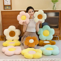 Sunflower Shaped Pillow 6 Kali, Cute Preppy Decorative Throw Pillow, Green - 35 Cm | Floor Cushion With Fiber Filling For Aesthetic Decoration | Soft & Plush Pillow, Versatile Use