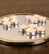 WHITE TEALIGHT CANDLE SET OF 100 | BURNING TIME 2.5 TO 3 HOURS | HEAT DIFFUSER
