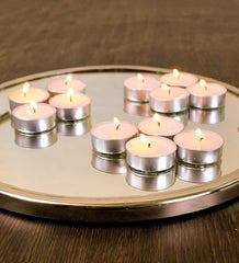 WHITE TEALIGHT CANDLE SET OF 100 | BURNING TIME 2.5 TO 3 HOURS | HEAT DIFFUSER