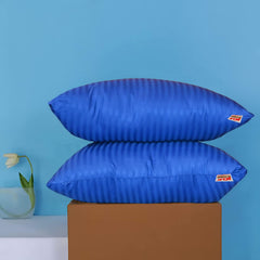 Premium Hotel Quality Soft Polyester Blend Fiber Pillow, Royal Blue - 16x24 Inch | Standard Size, Neck Support, Washable, Removable Cover | Bed Pillow, Comfortable Pillow - Set Of 2