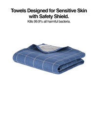 Doctor Towels, Banana Double Cloth Bath Towel, Super Soft & High Absorbency Towels For Sensitive Skin, Quick Dry Towels For Bath Large Size Pack Of 2 (Blue & Orange)