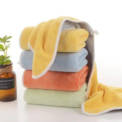 Khillayox Microfiber Anti-Bacterial Double Sided Hand Towel 1 Kg | Super Soft And Absorbent Multipurpose Towel (Multicolor) Pack Of 5
