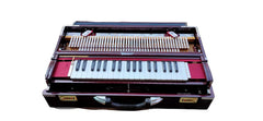 Musical Instrument Harmonium - 9 Scale Changer (With Coupler), 3 3/4 Octave, 3 Set Of Premier Reeds (Base, Male & Female), 37 Italian Keys
