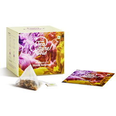 Tea Culture Of The World Stress Reliever Herbal Tea - 16 Tea Bags | Made With Lavender, Wild Sage, Chamomile - Soothing, Calming & Relaxing Herbal Tea | Low Caffeine