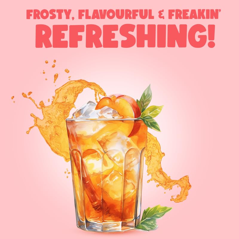 Bevzilla Peach Passion Instant Iced Tea Mix - 400gm, 14.1 Ounce | Quick Ready In 30 Seconds - Perfect Refreshing Summer Drink | Easy To Carry Anywhere - Low Caffeine Bevzilla Peach Passion Instant Iced Tea Mix - 400gm, 14.1 Ounce | Quick Ready In 30 Seconds - Perfect Refreshing Summer Drink | Easy To Carry Anywhere - Low Caffeine