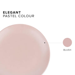 Quarter Plates Set Of 6, Blush Series | Premium Porcelain Snacks Plates Set - Dessert Plates, Snack Plate | Small Plates With Matte Finish