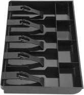 Cash & Coin Trey Metal Cash Drawer Organizer Tray5 Bills 4 Coins For Petty Cash Money Storage Box, Colour - Black
