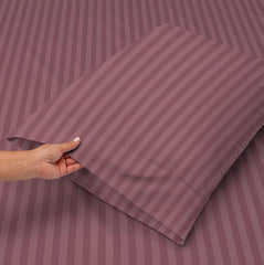1 Double Bedsheets With 2 Pillow Covers - 78 X 72+10 Inches, Pinkish Red | Double Bed With All Around Elastic Super Soft Breathable & Wrinkle Free