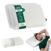 Memory Foam Pillow For Neck & Shoulder Pain Relief - Standard Size - 5 Inch | Cervical Thick Pillow For Sleeping, Orthopedic Bed Pillow For Back, Stomach Sleepers, Medium Firm - Set Of 2