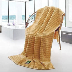 Mush Bamboo Bath Towels Large Size 600 Gsm | Bath Towel For Men & Women | Soft, Highly Absorbent, Quick Dry & Anti Microbial (Golden Brown)
