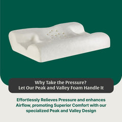 Memory Foam Orthopedic Pillow, Extra Neck Support, Bed Pillow For Sleeping - 22.5 L X 14 W X 4 H Inch | Removable Pillow Cover, Cervical Pillow, Eco-Friendly, Adjustable Pillow