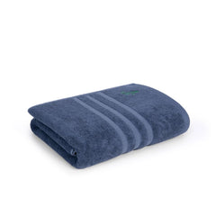 Feather & Spun Bamboo Cotton Bath Towel 600 Gsm | Anti Microbial Fade Resistant Double Needle Stitch Lavender Fragrance Bath Towel (Midnight Indigo)