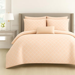 Double Bedsheet For Queen Size With 2 Matching Pillow Covers For Home - 90 X 100 Inches, Peach | Smooth Finish, Soft Touch & Breathable Comfort For Everyday Use