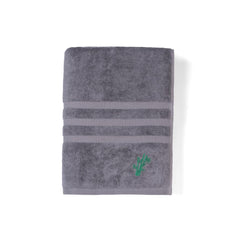 Feather & Spun Bamboo Cotton Bath Towel 600 Gsm | Anti Microbial Fade Resistant Double Needle Stitch Lavender Fragrance Bath Towel (Smoke Grey)