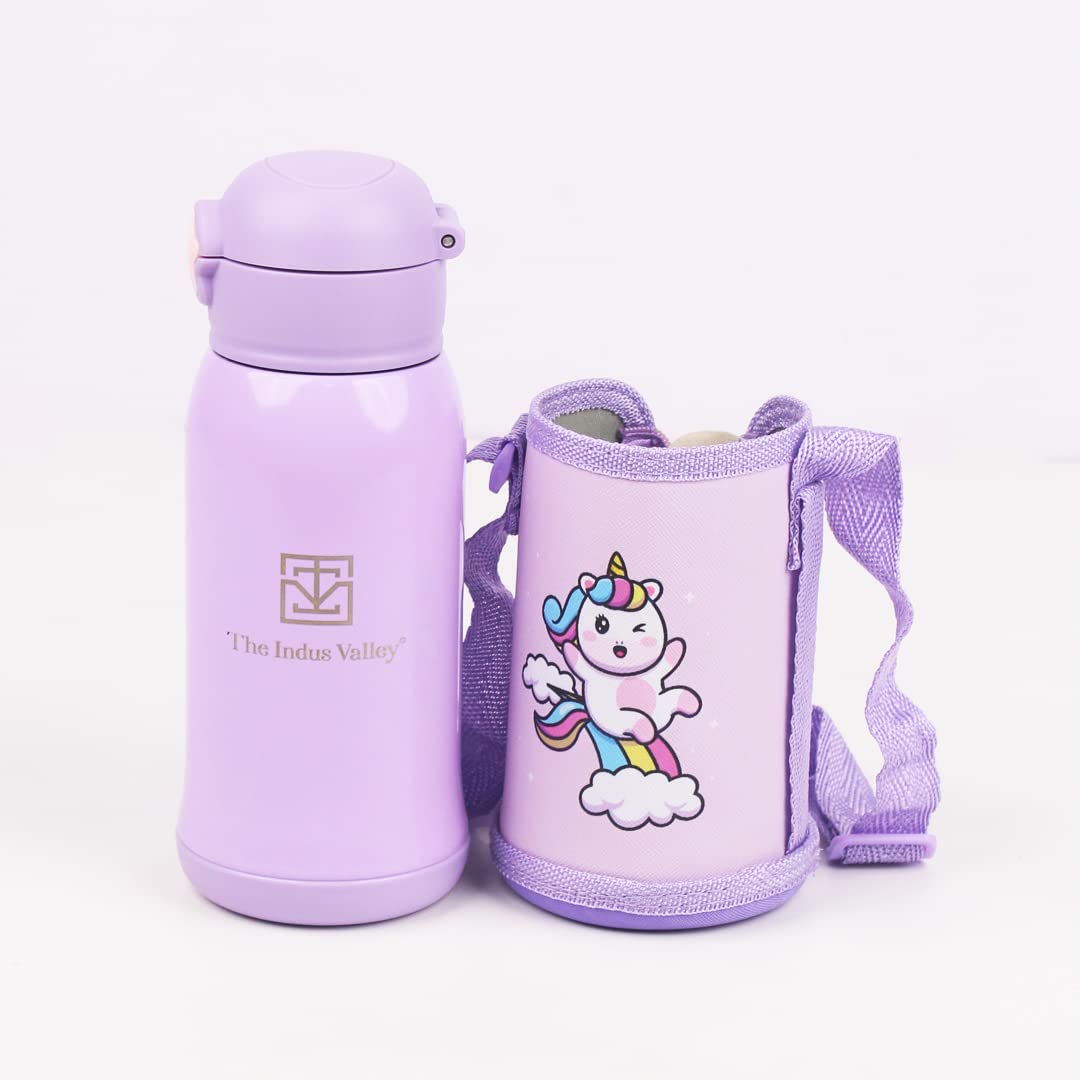Pro-Hydro Vacuum Insulated Kids Sippy With 2 Lids - Food Grade Stainless Steel | Leak Proof, BPA Free 450ml, Purple Pro-Hydro Vacuum Insulated Kids Sippy With 2 Lids - Food Grade Stainless Steel | Leak Proof, BPA Free 450ml, Purple