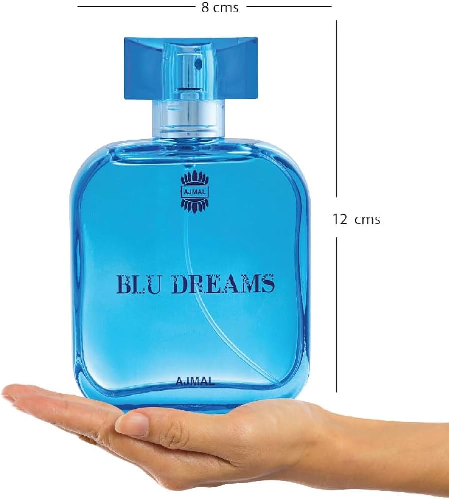 Ajmal Set Of 3 Silver Shade, Blu Dreams 100ml 3.4 Fl.oz. Each X2 & Aretha Eau De Parfum 50ml 1.6 Fl.oz. | For Unisex Ajmal Set Of 3 Silver Shade, Blu Dreams 100ml 3.4 Fl.oz. Each X2 & Aretha Eau De Parfum 50ml 1.6 Fl.oz. | For Unisex