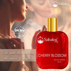 Sabates Cherry Blossom Eau De Parfum 50ml 1.6 Fl.oz. | Perfect For Casual Hangouts & Occasions | Luxury Frangrance For Women