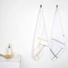 Thirsty Towel By Doctor Towels 600 Gsm | Double Cloth Cotton Bath Towel Quick Dry, Super Soft, High Absorbent | Yellow - Green (Pack Of 2)