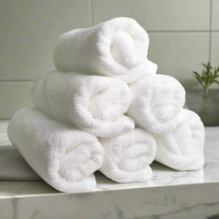 Heelium Bamboo Hand Towel 1200 Gsm | Ultra Absorbent & Anti-Bacterial 3x Softer Than Cotton Towels Pack Of 6 - White