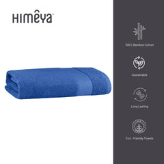 HimêYa Bamboo Bath Towel 400 Gsm | 100% Cotton Bamboo Towel For Men & Women (Ocean Blue)