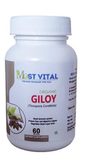 Most Vital Organic Giloy Tinospora Cordifolia 750mg, Help Stimulate The Immune System, Increasing Its Ability To Fight Off Infections & Diseases | 60 Tablets 100gm 0.2lbs