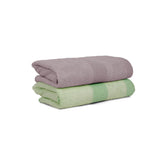 Mulberry Living Bamboo Bliss Bath Towel 1200 Gsm | Ultra-Soft, Eco-Friendly, Quick Dry & Highly Absorbent Bath Towel (Light Lavender & Neon Green) - 2 Pcs