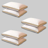 Gusset Pillow, 3d Virgin Fiber Filled, Adequate Firmness & Support, Microfiber - 17 X 27 Inch | White Pillow, Supportive Comfort, For Side, Back & Stomach Sleepers - Pack Of 6