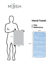 Mush Bamboo Turkish Hand Towels 250 Gsm | 100% Bamboo Gym Towel For Men & Women | Ultra Soft, Absorbent & Quick Dry Towel | Grey & White (Set Of 2)