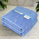 Heelium Bamboo Bath Towel 3x Softer & Quick Drying 400 Gsm Pack Of 2 (Iris)