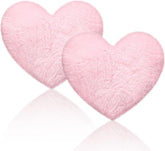 Soft Heart Throw Pillow, Plush Heart Shaped Decorative Pillow, Baby Pink - 35 Cm | Fluffy Heart Shaped Cushion For Girl On Valentine's Day Pillow | For Living Room, Dining, Sofa, Car